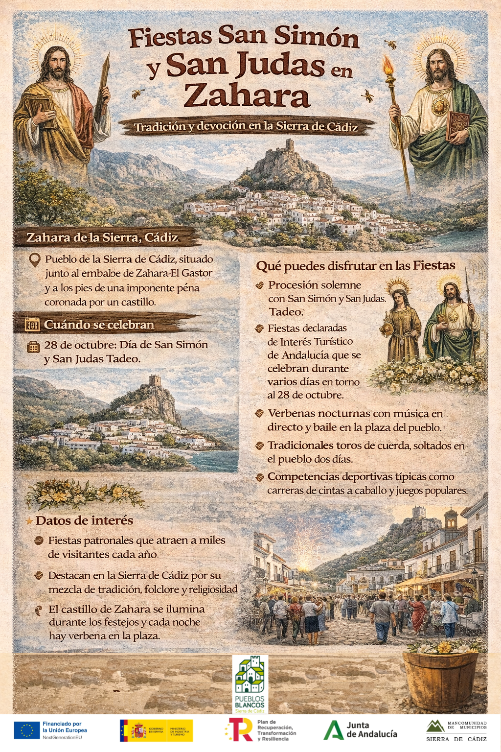 Fiestas de San Simón y San Judas En Zahara en Zahara de la Sierra