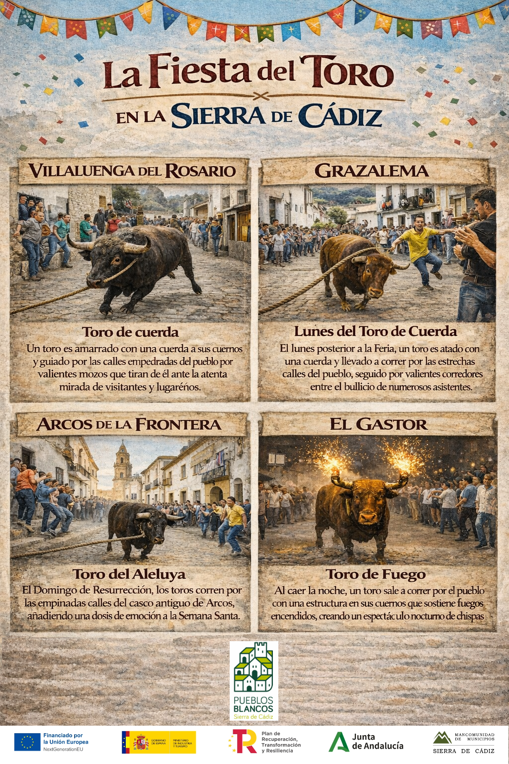 La Fiesta del Toro Grazalema, Villaluenga, Arcos y El Gastor en Grazalema